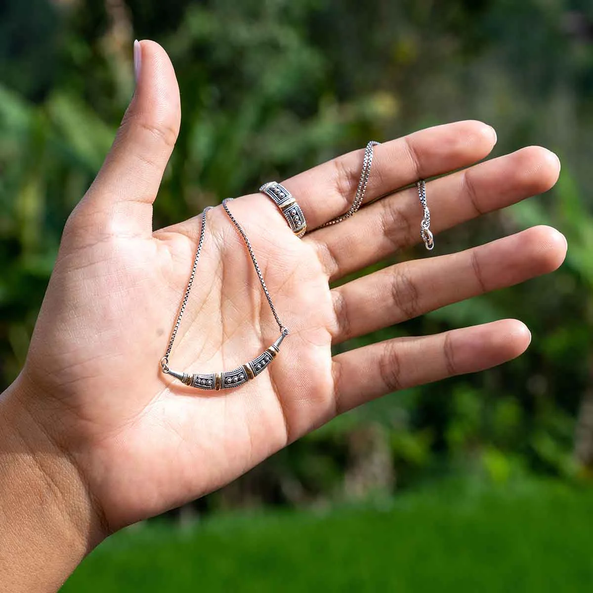 Hand Crafted Silver Necklace - Image 3